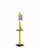 Colonne avec distributeur gel hydroalcoolique