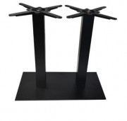 Double pied fonte rectangulaire pour restaurant