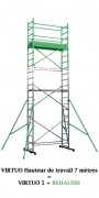Echafaudage aluminium à stabilisateurs coulissants