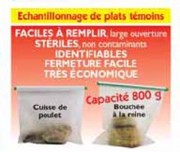 Echantillonnage de plats témoins 