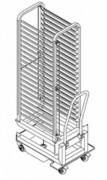 Échelle porte plateaux inox
