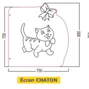 Cloison d'urinoir en stratifié pour enfants - Motif animaux