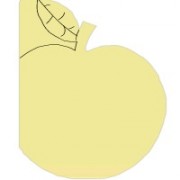 Cloison d'urinoir en stratifié pour enfants - Motif pomme - Dim. 750 x 750 mm