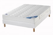 Ensemble Someo Matelas Chantilly Luxe Sommier Chinon Pieds-90x190