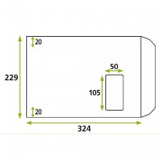 Enveloppe avec fenêtre mécanisable
