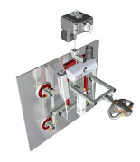 Préhenseur à 4 ventouses pour vitrage 250 kg - Rotation 200° - Inclinaison 90°