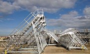 Escabeau aéronautique mobile - 4 à 18 marches - Hauteur : 239 à 835 mm