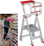 Escabeau mise en rayon en aluminium