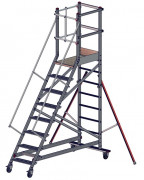 Escabeau roulant monobloc aluminium
