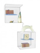 Etagère vitrine plexi murale