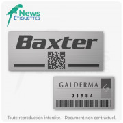 Etiquette d’identification en aluminium