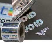 Etiquette de sécurité en polyester holographique Void