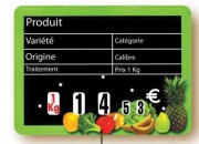 Etiquette magasin pour fruits et légumes