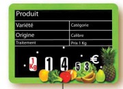 Etiquette magasin pour fruits et légumes 