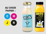 Étiquette personnalisable 2 couleurs satiné