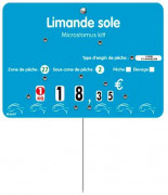 Etiquette poissonnerie à pique inox