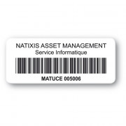 Etiquette polypropylène impression noire