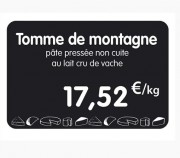 ?tiquette pour fromageries crèmeries