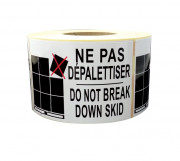 "?tiquette pour palette imprimée ""ne pas dépalettiser"" - Format : 100×150 mm / 74×105 mm"
