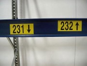 Étiquette signalétique entrepôt