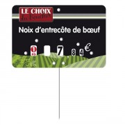 Etiquettes pour boucheries à pique inox