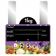 Etiquettes prix fruits et légumes à grandes pattes