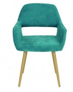 Fauteuil d'accueil bois et acier