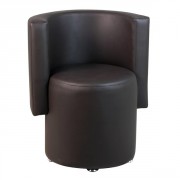 Fauteuil d'accueil en simili-cuir 