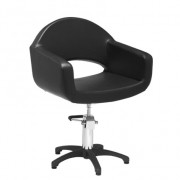 Fauteuil de coiffage noir arrondie
