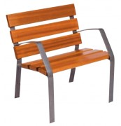 Fauteuil en bois et fonte