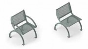 Fauteuil extérieur en acier inox
