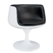 Fauteuil pivotant en simili cuir