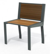 Chaise de ville en stratifié - L : 67,1 cm - Sans ou avec accoudoirs
