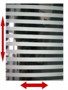 Film décoratif à bandes horizontales pour vitre 