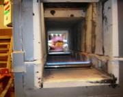 Four tunnel à gaz pour brûlage bois et poutre