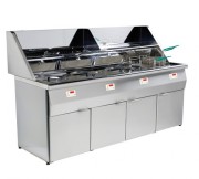 Friteuse professionnelle à gaz inox