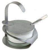 Fromagère en inox finition mat et verre