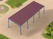 Hangar monopente 192m² - Avec chéneaux et régulateur de condensation