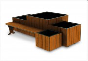 Jardinière avec assise