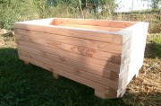 Jardinière d'extérieur rectangulaire en bois