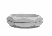 Jardinière amenagement ext. hexagonale béton