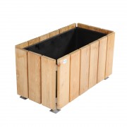 Jardinière rectangulaire en bois de pin