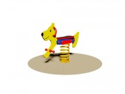 Jeu à bascule sur ressort chien