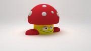 Jeu caoutchouc champignon 3D pour aire de jeux