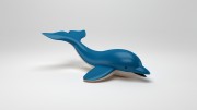 Jeu caoutchouc dauphin 3D pour aire de jeux