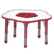 Table maternelle a bac de rangement