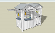 Kiosque de plage double modulable - 1,5 à 20 m2