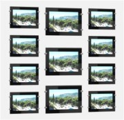Kit de fixation porte affiche vitrine