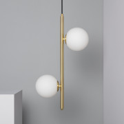 Suspension métallique double boule