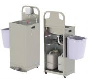 Lave-mains mobile chauffant